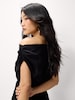 image 3 of F&F Ruched Belted Buckle Mini Dress in Black