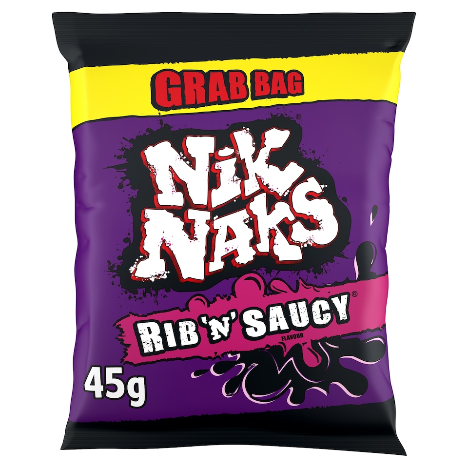 image 1 of Nik Naks Rib & Saucy Flavour Crisps 45g