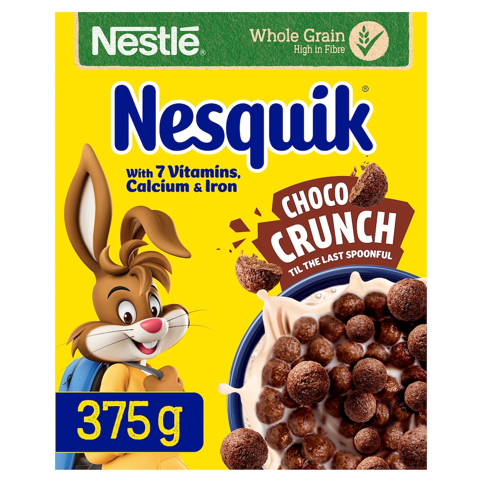 image 1 of Nestlé Nesquik Chocolate Breakfast Cereal 375g