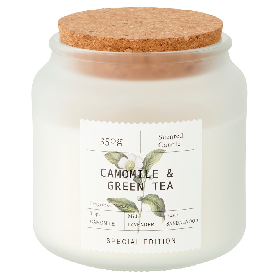 image 1 of Tesco Apothecary Camomile & Green Tea Candle 350G