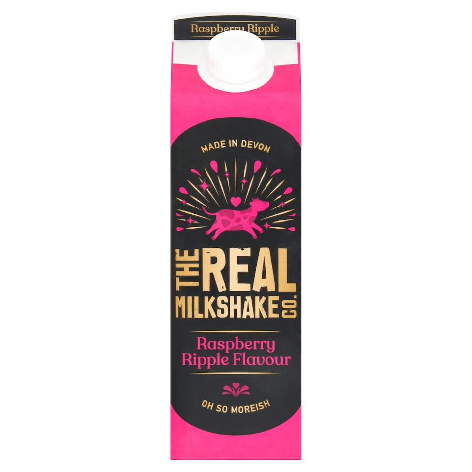 The Real Milkshake Co. Raspberry Ripple Flavour Milk Drink 1 Litre