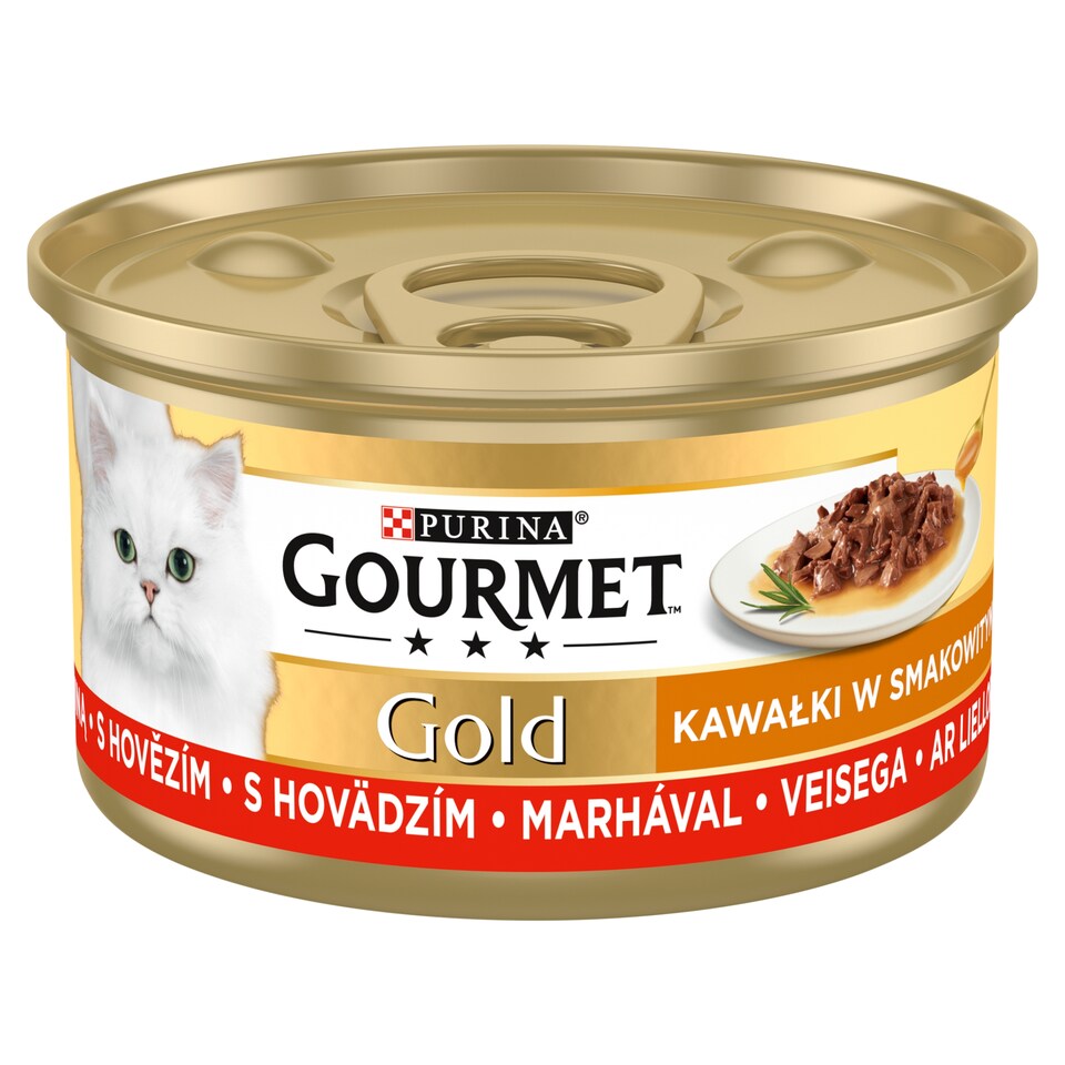 Gourmet Gold Sauce Delight konzerva pro kočky hovězí v omáčce 85g