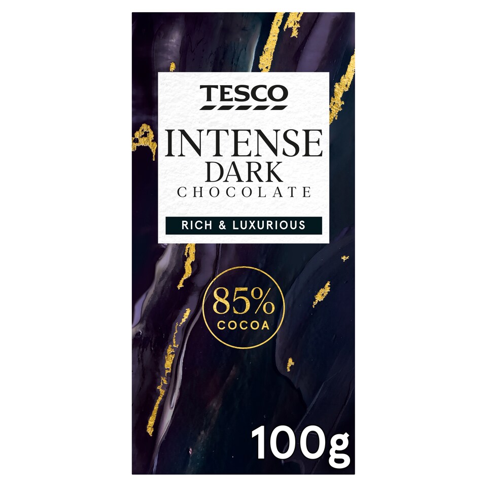 Tesco Intense Dark Chocolate Bar 100G