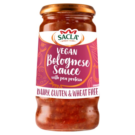 Sacla Bolognese Pasta Sauce With Pea Protein 350G Tesco Groceries