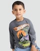 image 1 of Hot Wheels Wheelie Spooky Slogan Pure Cotton Top in Grey