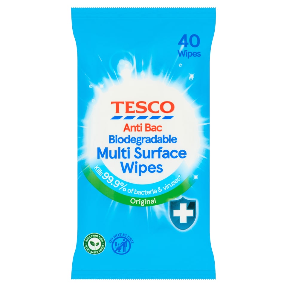Tesco Multi Surface Wipes 40'S