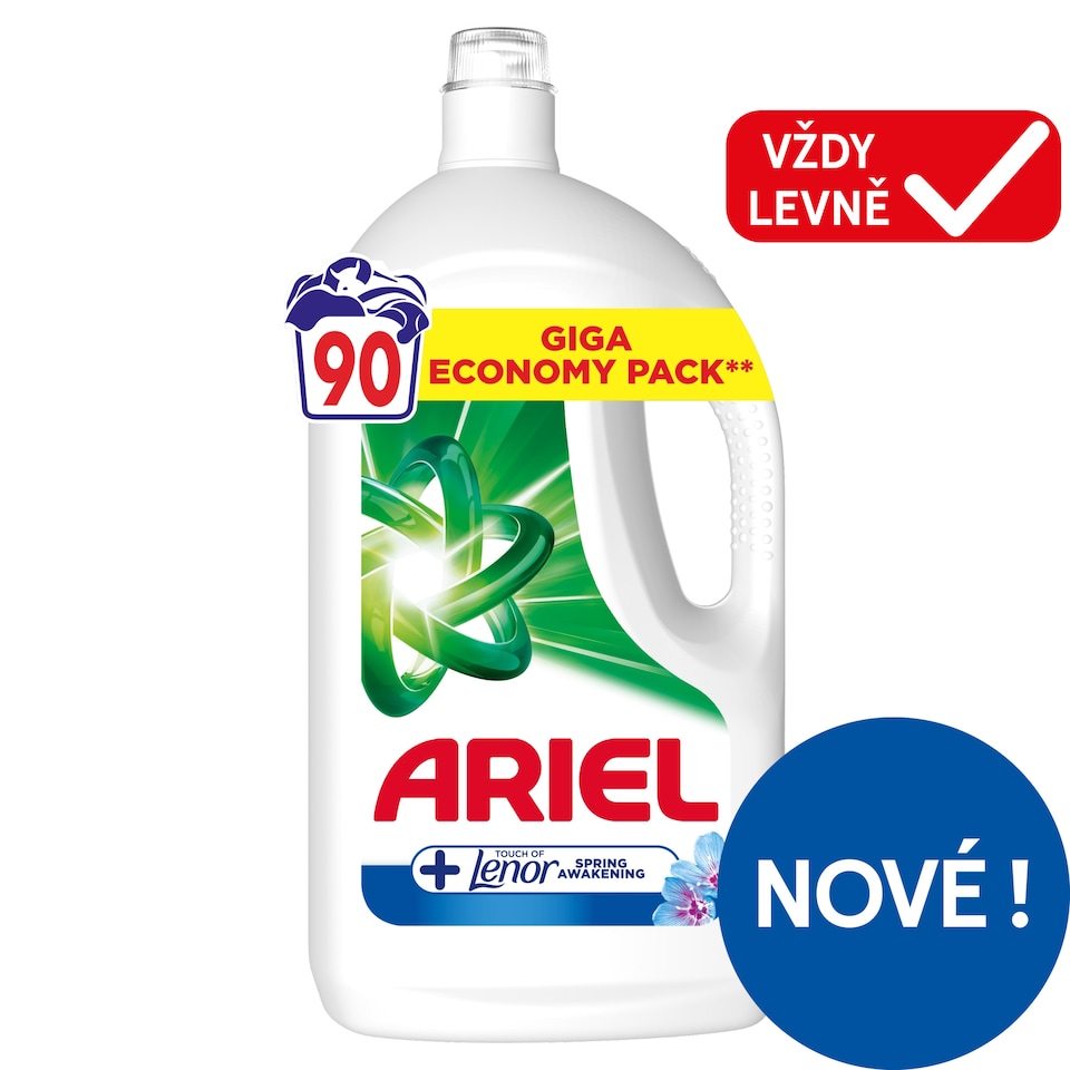image 1 of Ariel Washing Liquid, +Touch Of Lenor Spring Awakening, 4.05l, 90 Washes