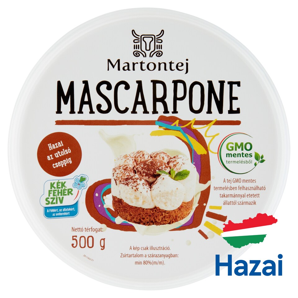 Martontej Mascarpone Creamy, High-Fat Cream Cheese 500 g