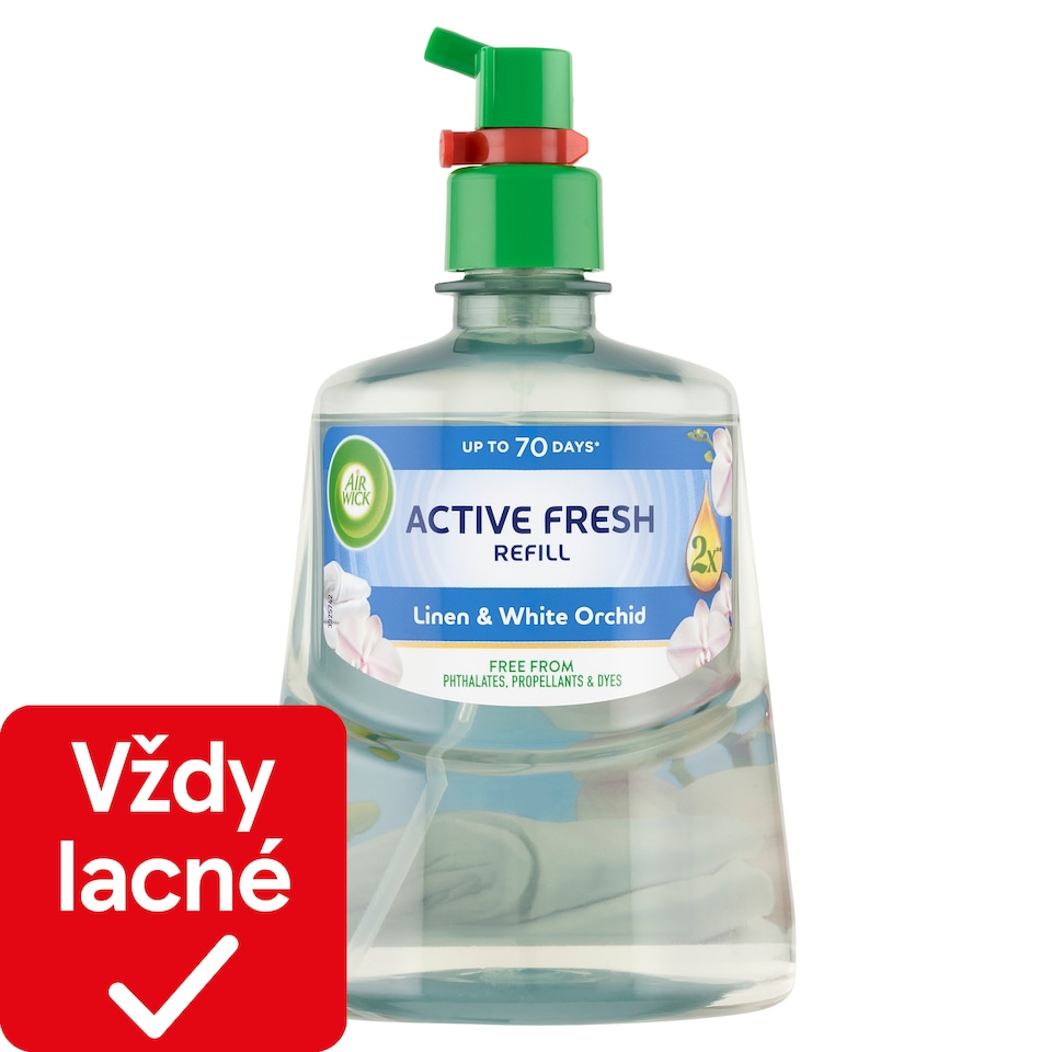 obrázok 1 z Air Wick Active Fresh Náplň do automatického difuzéra bielizeň a biela orchidea 228 ml