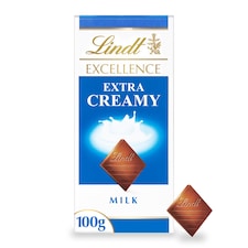 Lindt Excellence Extra Creamy Milk Chocolate Bar 100G