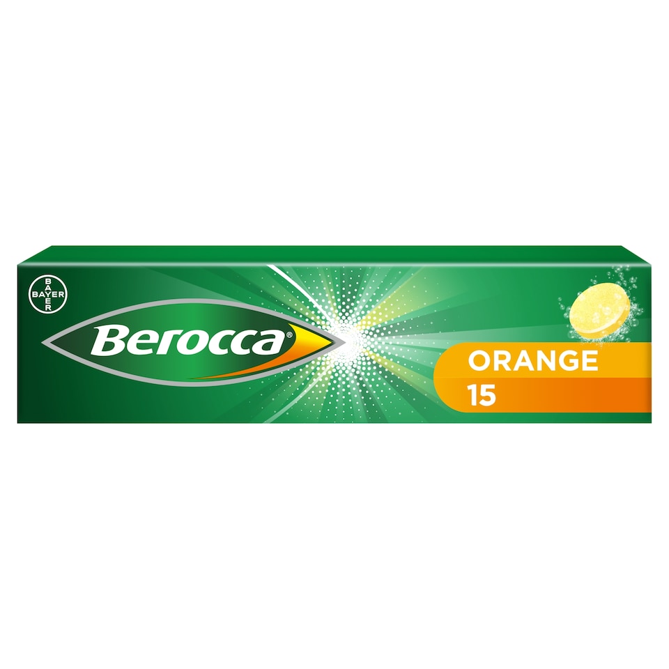 image 1 of Berocca Orange Effervescent Vitamin Energy Tablets 15s