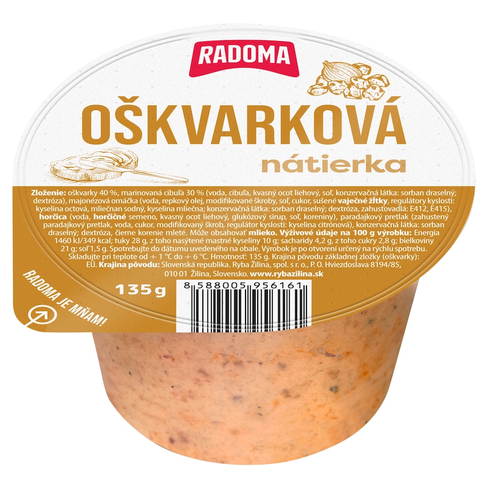 PRETO Radoma Oškvarková nátierka 135 g
