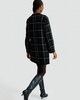 image 4 of F&F Check Print Long Sleeved Shift Dress in Multi Black White