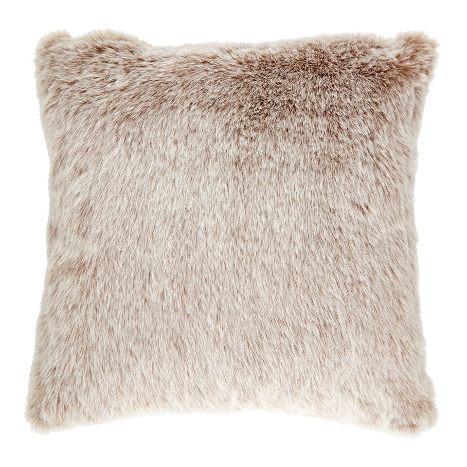 Tesco Faux Fur Cushion Natural