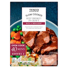 Tesco Slow Cooked Beef Brisket In Gravy 380G