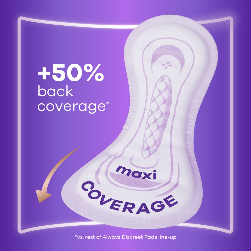 image 1 of Always Discreet Incontinence Maxi Protection Pads 12 Pack