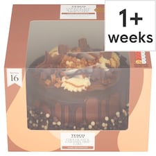Tesco Chocolate & Salted Caramel Drip Cake Serves 16