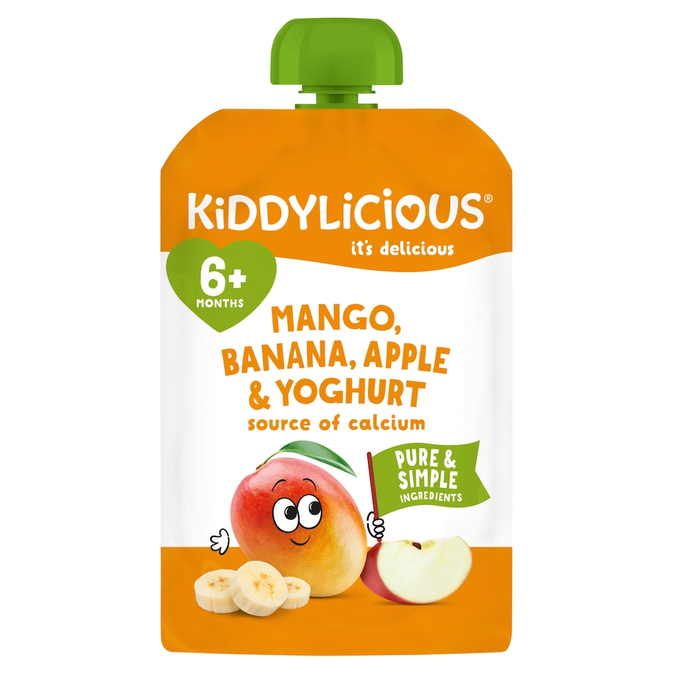 image 1 of Kiddylicious Mango, Banana, Apple & Yoghurt Pouch 100g