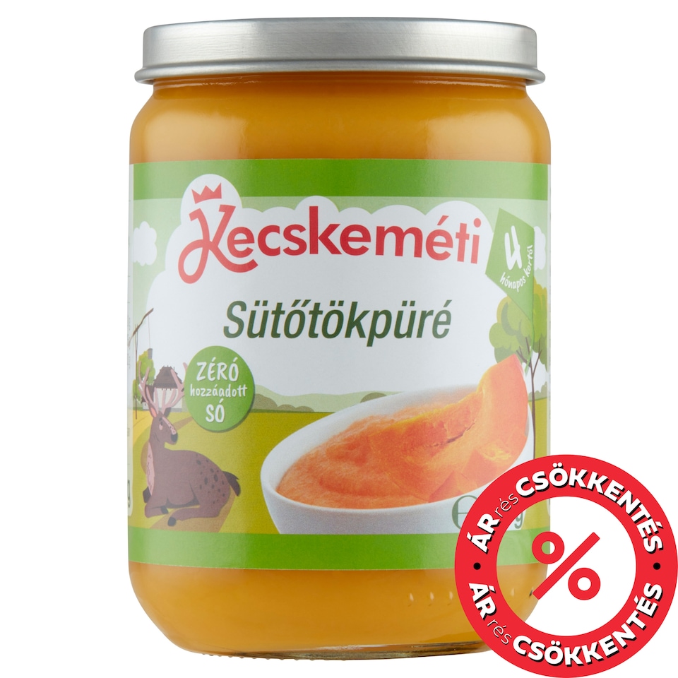 Kecskeméti sütőtökpüré főzelék a babának 4 hónapos kortól 190 g