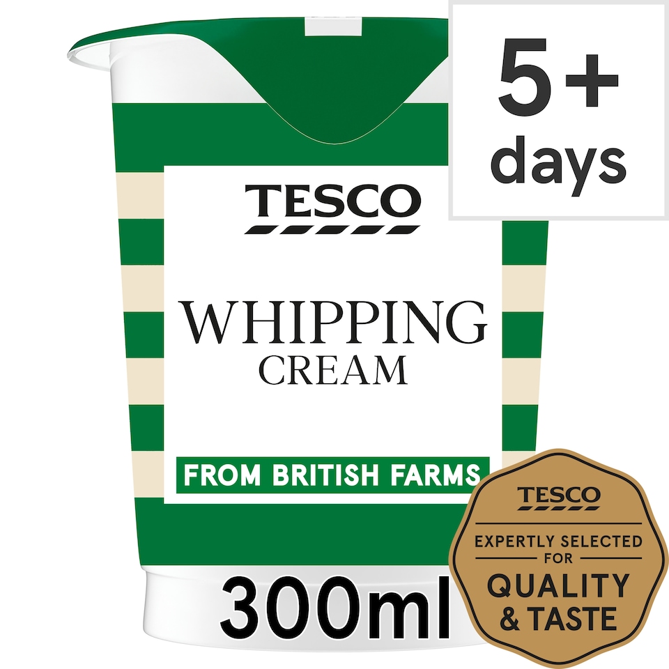 Tesco British Whipping Cream 300Ml