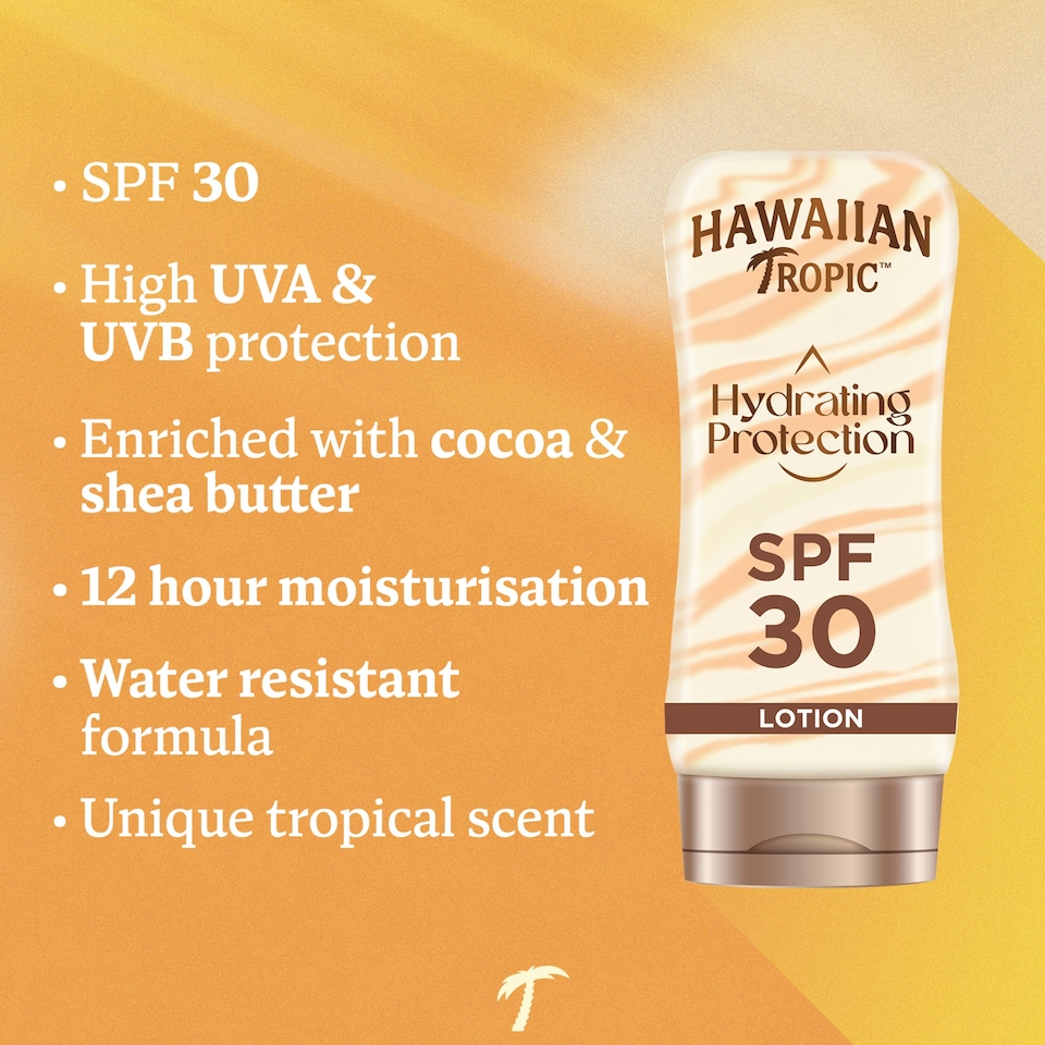 image 1 of Hawaiian Tropic Hydrating Protection Sunscreen Lotion SPF 30 180ml