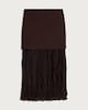 image 4 of F&F Crinkle Textured Layered Co-ord Midi Skirt in Brown
