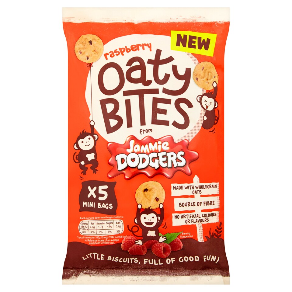 image 1 of Jammie Dodgers Oaty Bites 5 Pack 125G