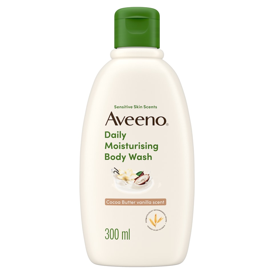 image 1 of Aveeno Daily Moisturising Body Wash Cocoa Butter Vanilla Scent 300ml