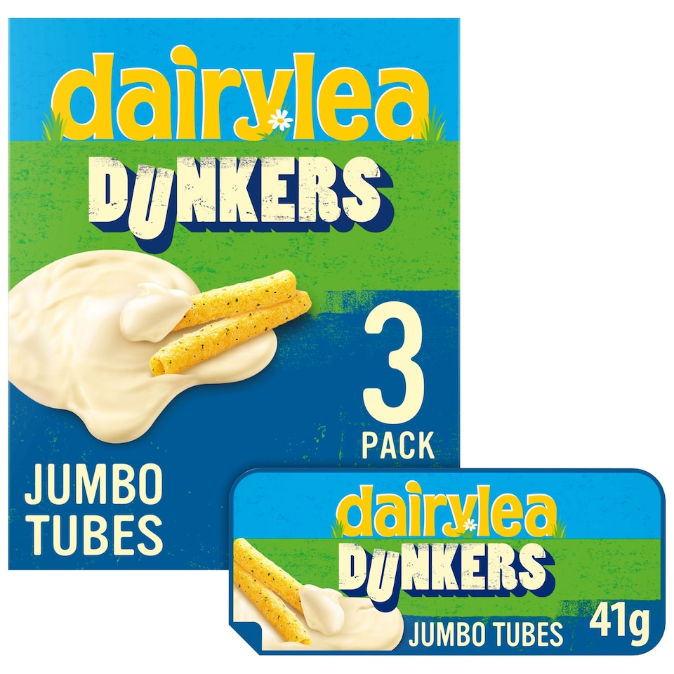 Dairylea Dunkers Jumbo Tubes Cheese Snacks 3x41g