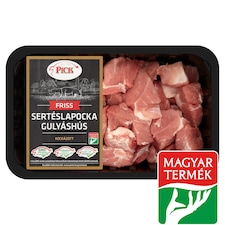 PICK friss kockázott sertéslapocka gulyáshús 600 g
