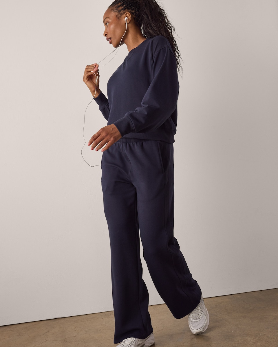 image 1 of F&F Active Wide Leg Joggers in Navy
