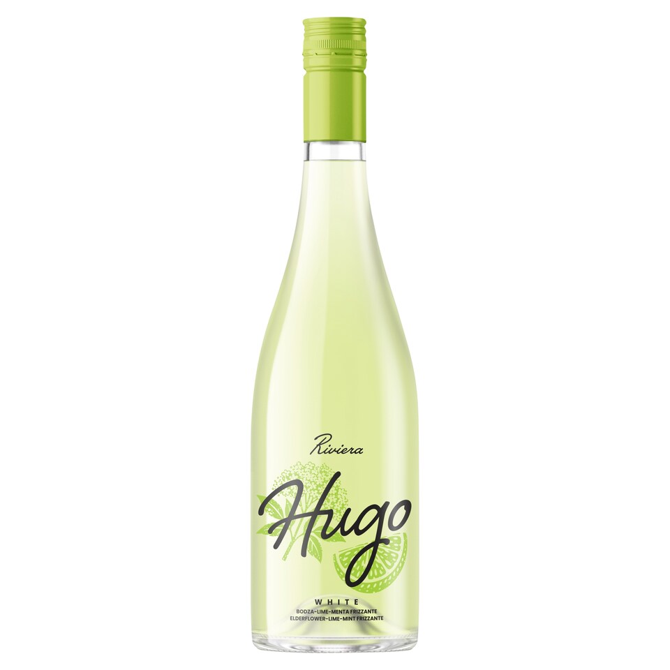 Hugo Riviera Frizzante Sparkling Elderflower, Lime and Mint-Flavoured Wine-Based Beverage 7% 0,75 l