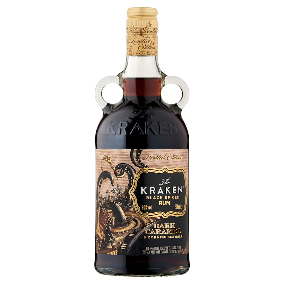 image 1 of The Kraken Black Spiced Rum Dark Caramel & Cornish Sea Salt 70cl