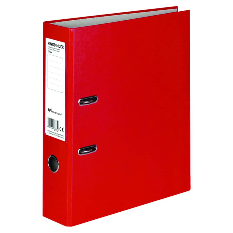 Red Ring Binder A4 Matt 7,5 cm