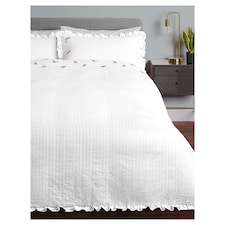 FOX & IVY EMB SEERSUCKER DUVET SET DOUBLE