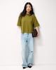 image 2 of F&F Cotton Rich Cropped T-Shirt in Olive