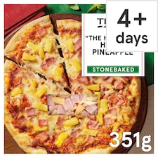 Tesco Stonebaked "The Hawaiian" Ham & Pineapple Pizza 351g