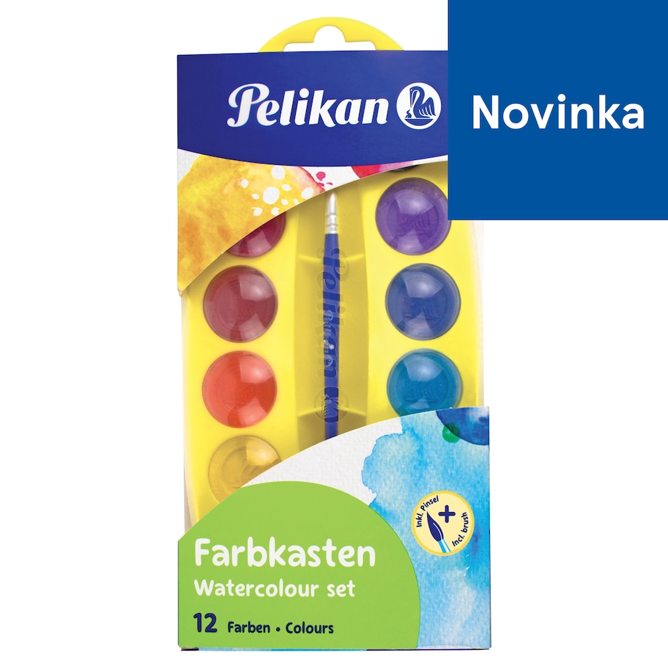 Pelikan Vodové farby 12 farieb