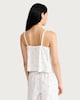 image 3 of The F&F Edit Pure Cotton Floral Embroidered Camisole Pyjama Top in White