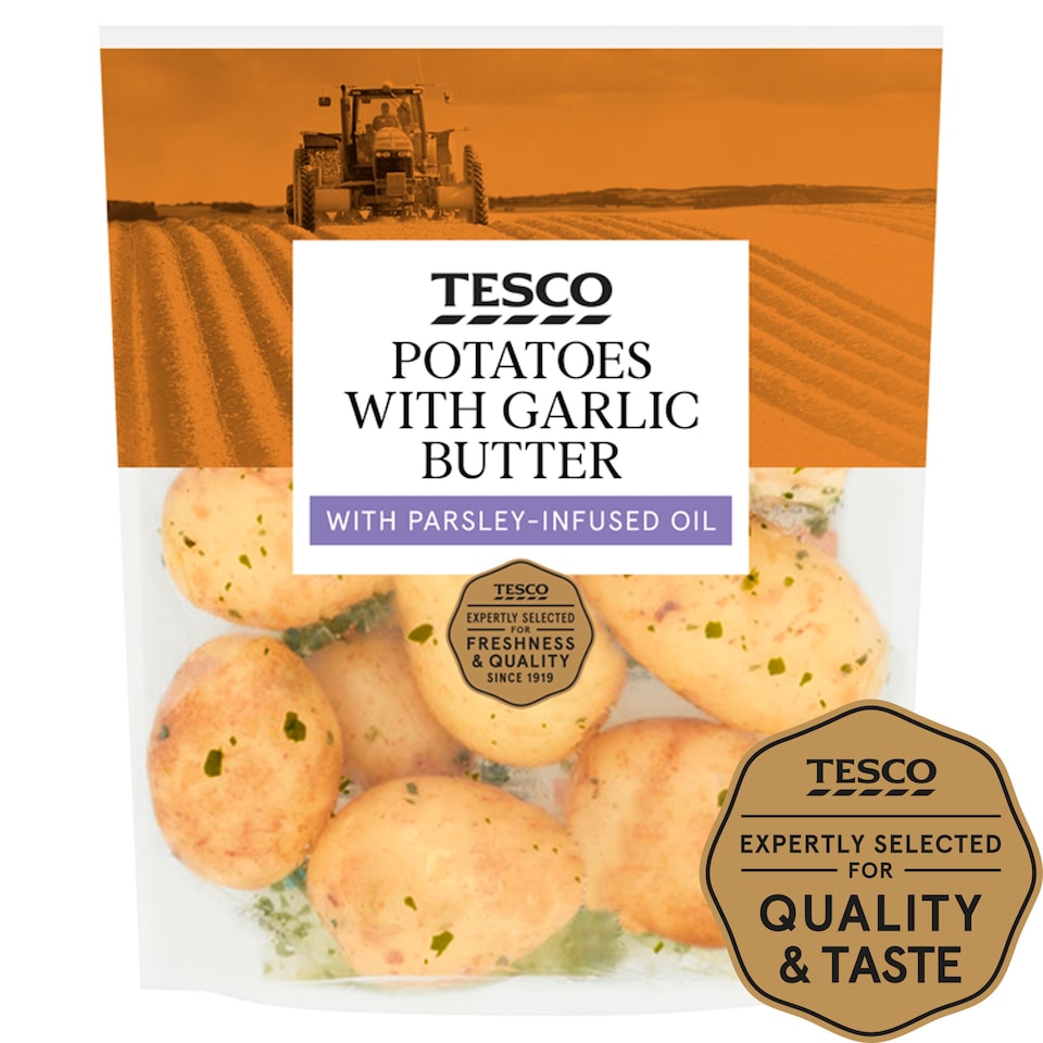 Tesco Potatoes With Garlic Butter 360G