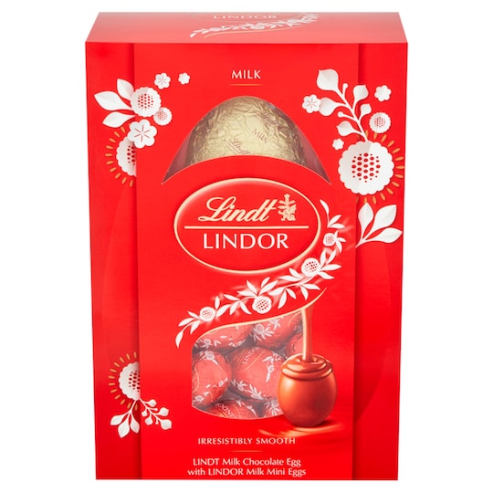 Lindt Lindor Milk Chocolate Shell Egg 215G Tesco Groceries