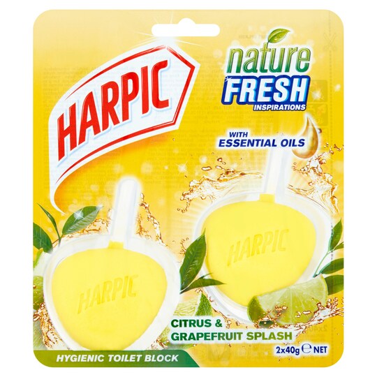 Harpic Hygienic Citrus Toilet Block 2 X 40 G Tesco Groceries
