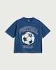 image 4 of F&F Boys Pure Cotton Football Goals T-Shirt in Navy