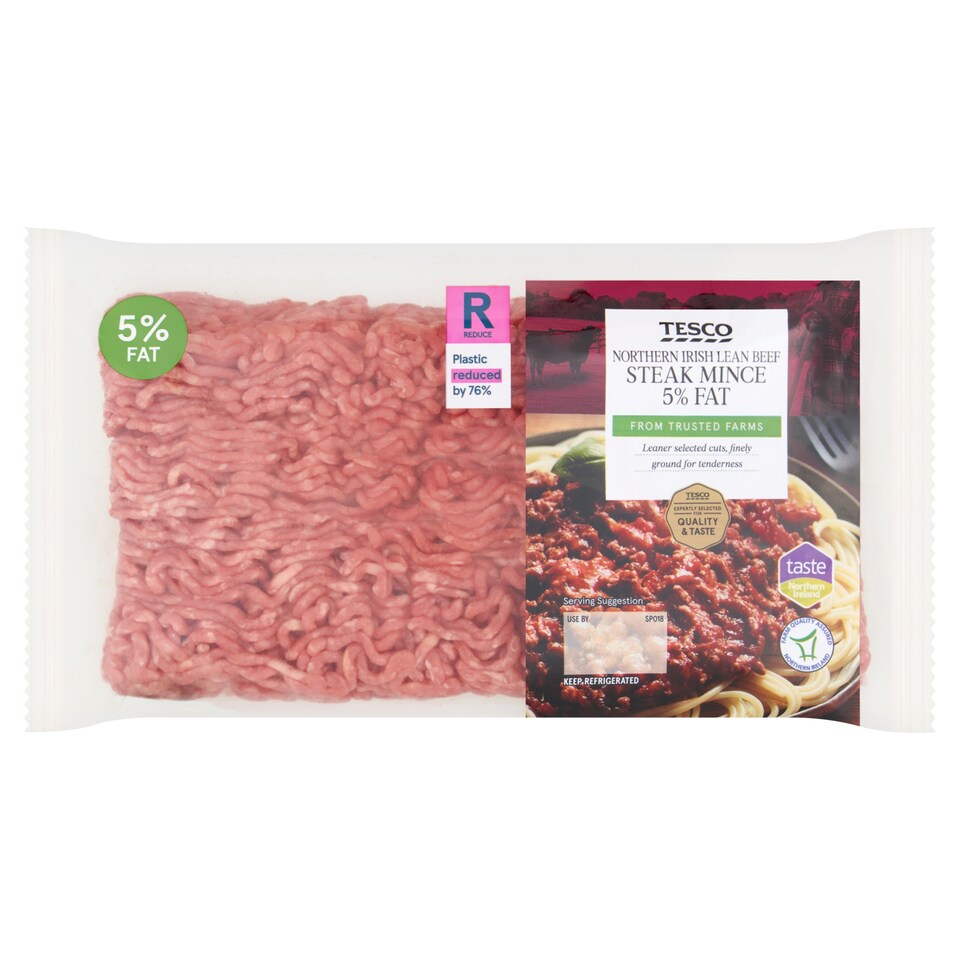 Tesco Northern Irish Lean Beef Steak Mince 5% Fat 750g