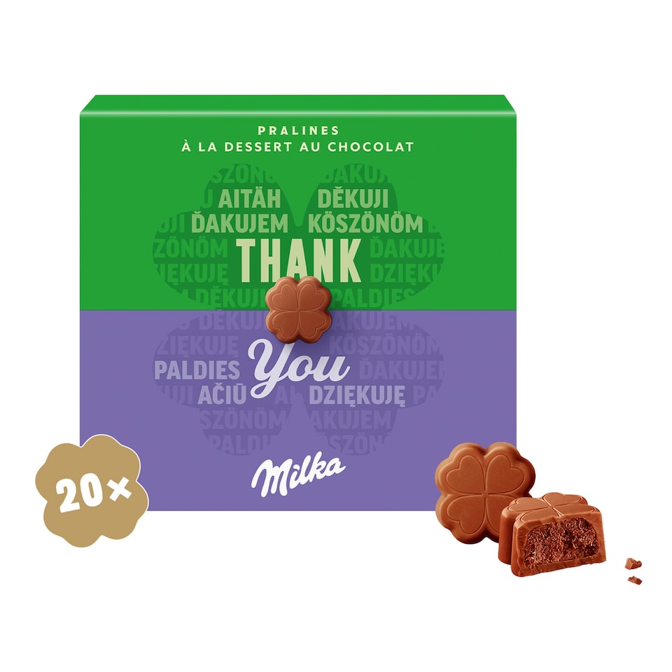 Milka bonboniéra Thank You, kakaová náplň 110g