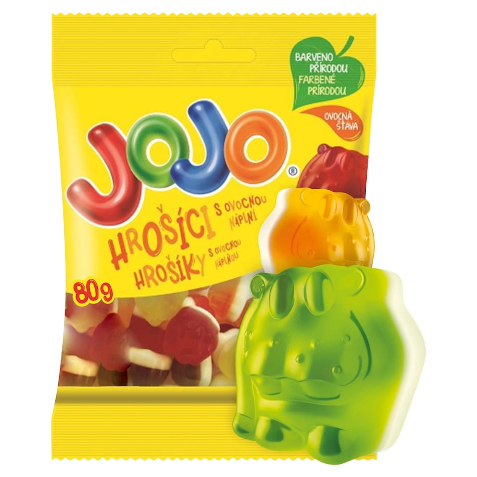 JOJO Hippos Jelly Candies with Fruit Flavors with Filling 80g