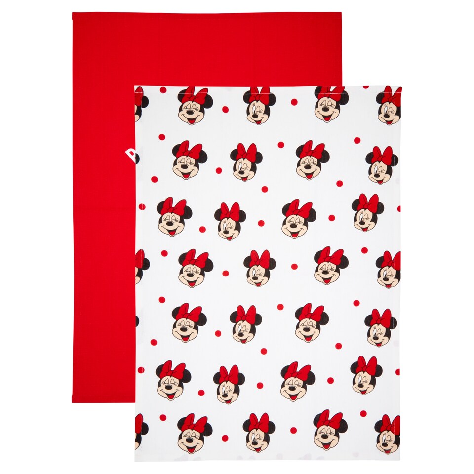 image 1 of Tesco Disney Minnie Mouse Tea Towels 2 Pack