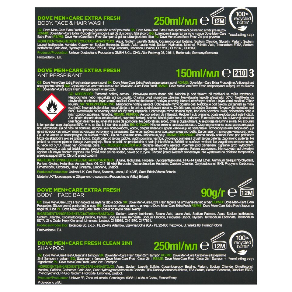 obrázok 1 z Dove Men+Care Extra Fresh kozmetická taška pre muža