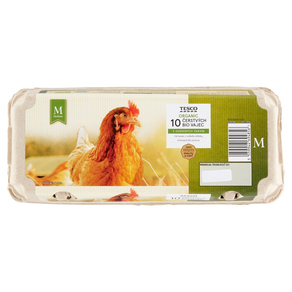 Tesco Čerstvé bio vajcia M 10 ks