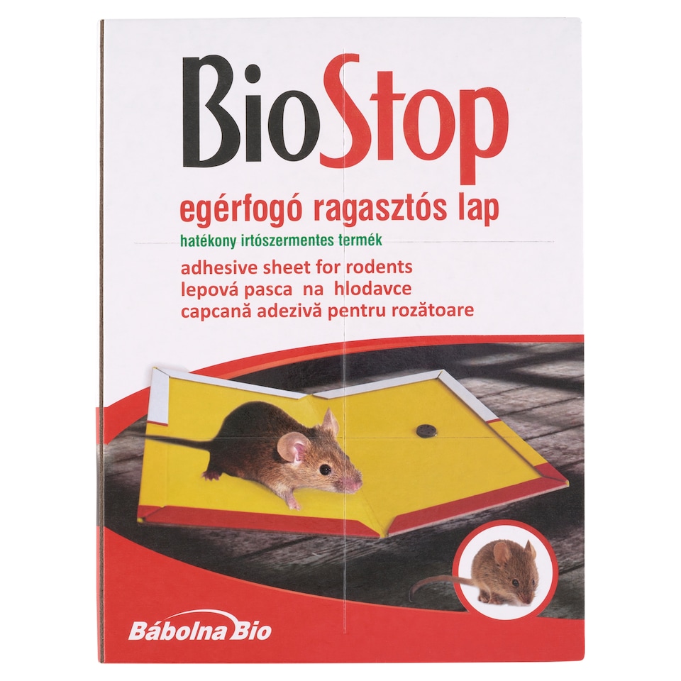 BioStop egérfogó ragasztós lap  1. kép